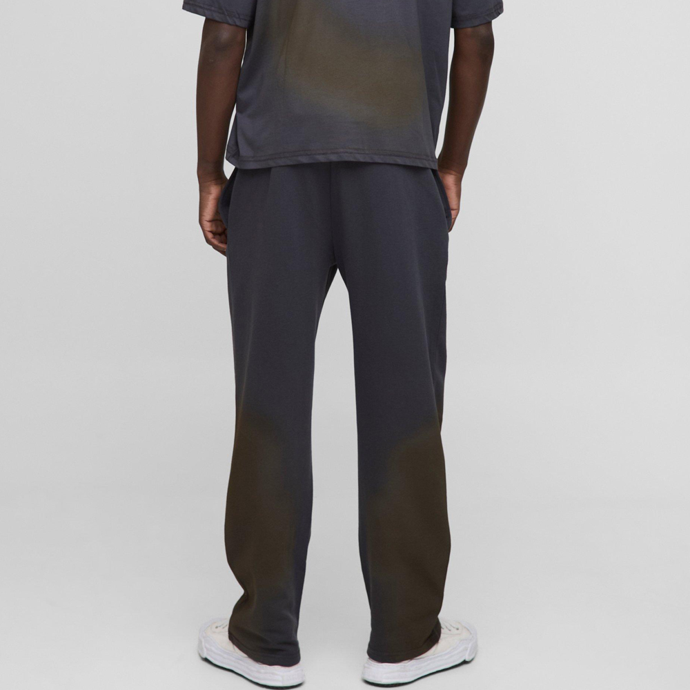 Wide Leg Star Tricot Split Hem Joggers - Image 2