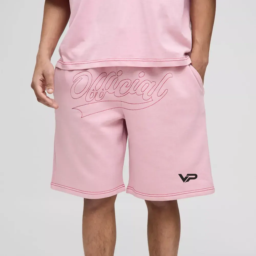 Relaxed Fit Gothic M Cross Print Short