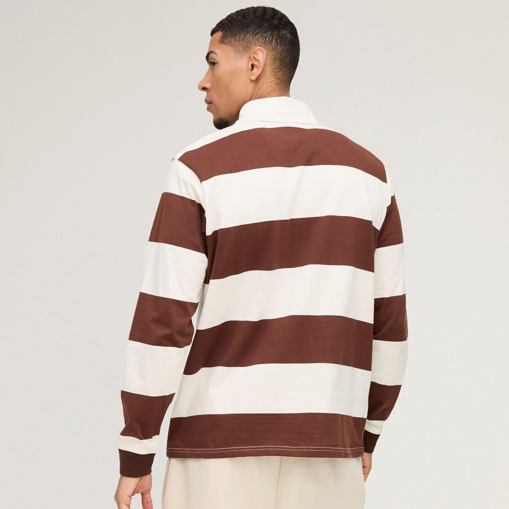 Oversized Boxy Pinstripe Revere Polo - Image 2
