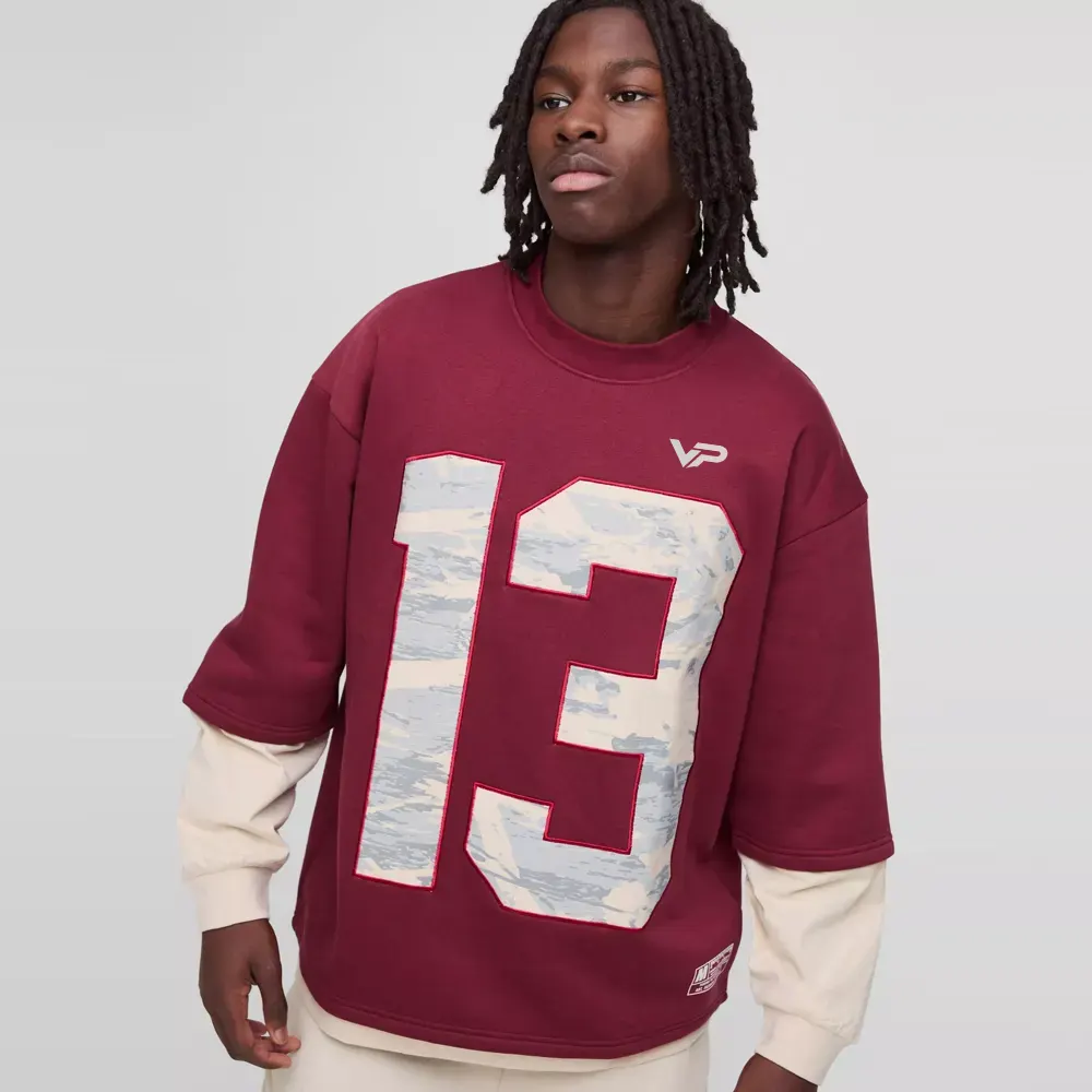 Oversized Man Colour Block Sweatshirt