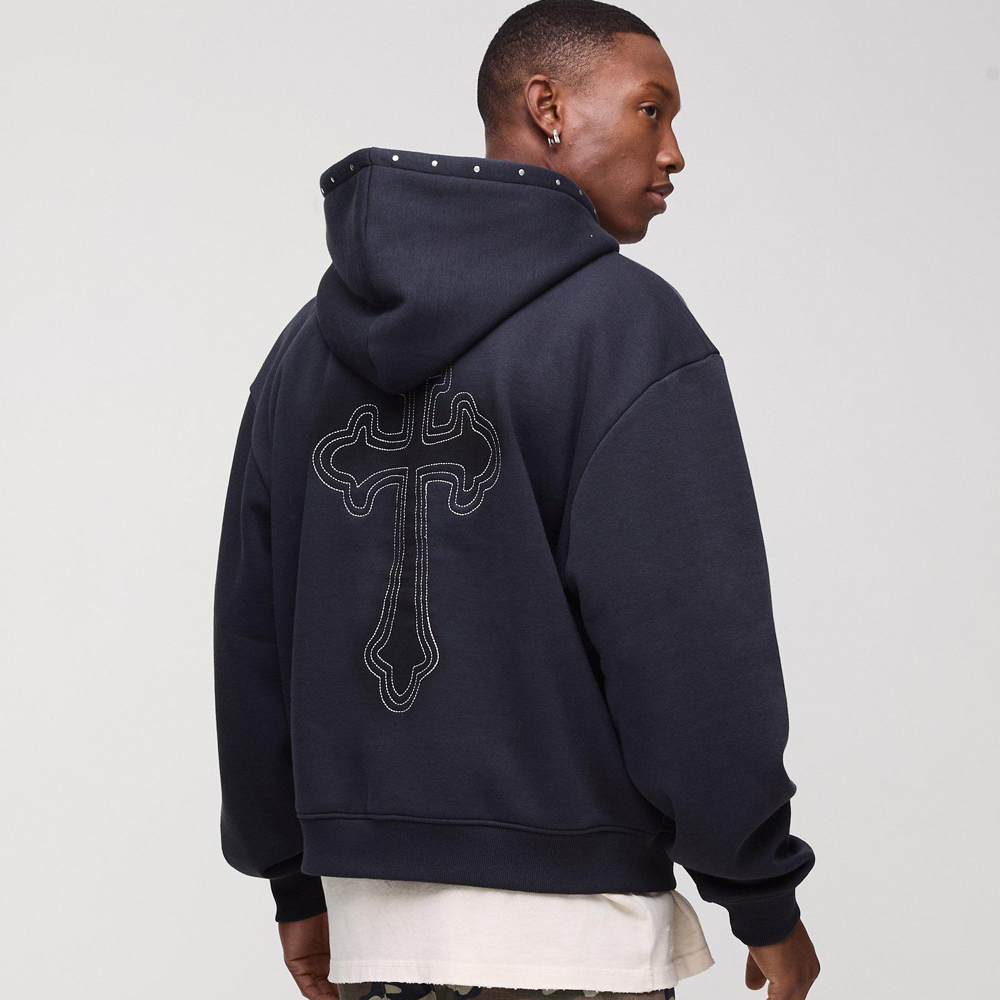 Plus Oversized Boxy Sleeveless Acid Wash Hoodie - Image 2